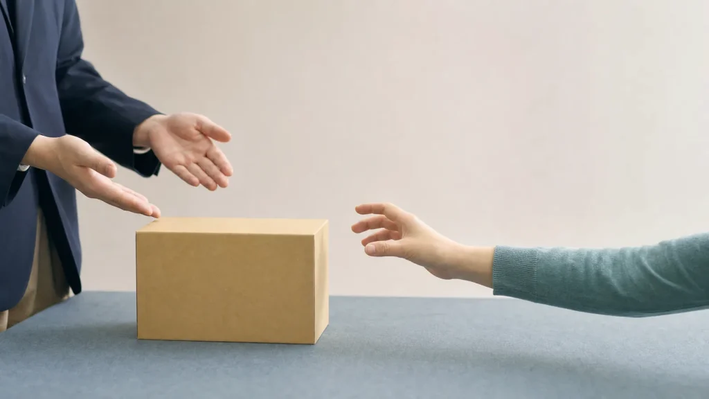 企業向け取引と消費者向け取引の違いを表すイメージ